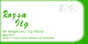rozsa ilg business card